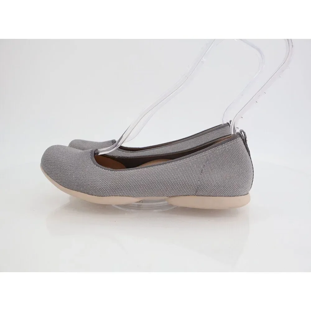 Abeo Tilly Women's Flats Loafers Size 7.5 Neutral Knit Blue White Slip On Comfy